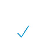 Profile icon with text lines and a blue checkmark